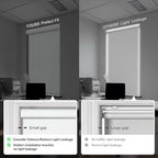 Boolegon Blackout Roller Shades for Windows, White, 58" W x 56" H - Image 4