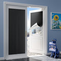 G-WACK Portable Blackout Curtains Door Shades, No-drill Blackout Blinds for Indoor Windows with Upgraded Hook&Loop,Thermal Insulated Black out Window Cover for Home,Nursery,Travel,RV (24" x 84",Black) by G-WACK