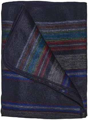 Alpaca Wool Throw Blanket | Warm, Ultra-Soft, 85" x 65" | Breathable, Non-Itchy Blanket-Throw | Hypoallergenic and Beautiful Fabric (Dark Blue) by LatitudeZero%C2%AE