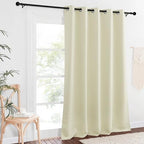 NICETOWN Blackout Living Room Curtain 102 inch Length - Grommet Thermal Insulated Cold & Heat Blocking Window Treatment Sound Reducing Drape for Bedroom (Beige, 1 Piece, W66 x L102) - Image 4