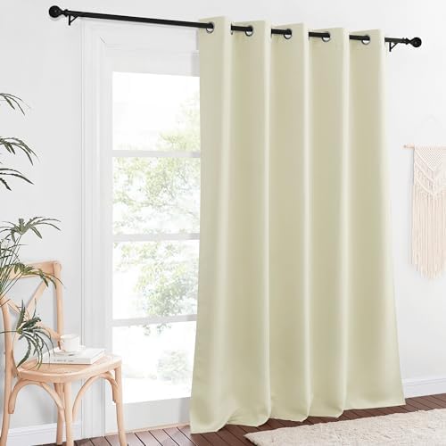 NICETOWN Blackout Living Room Curtain 102 inch Length - Grommet Thermal Insulated Cold & Heat Blocking Window Treatment Sound Reducing Drape for Bedroom (Beige, 1 Piece, W66 x L102) - Image 4