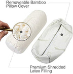 Kingnex Bolster Roll Pillow for Sleeping on Back or Side Under Knee to Relief Lower Back Pain Between Legs for Side Sleepers Cylinder Pillow with Removable Cover 20x8 - Image 4