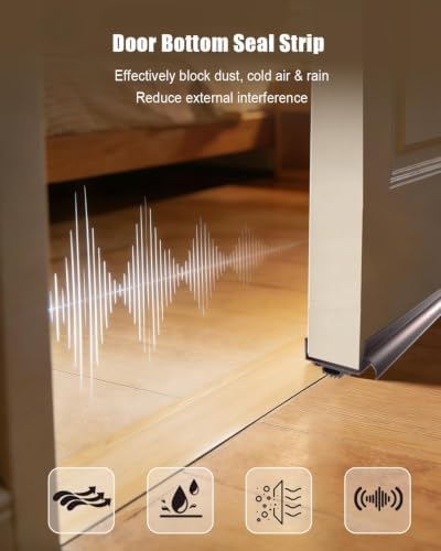 1 Pcs 1-3/4" x 36" U Shaped Aluminum Door Bottom Sweep - Image 2