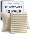 Standard Pillow Cases - 10 Pack Soft Pillowcase Covers - 20" x 26" (Wheat) by CGKUnlimited