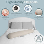 SleepCloud Weighted Body Pillow 6.5lbs, Cooling Tencel Cover, 41” x 10” - Image 5