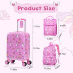 16’’ Kid’s Luggage Set with Spinner Wheels, Hardside with Suitcases,6 Piece - Image 2