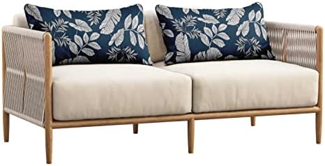 Indoor/Outdoor Polyester Fabric Lumbar Pillow Cover, All-Weather Waterproof Rectangular Cushion Case for Patio Furniture, 12 x 24 Set of 2 - Leaves-41 - Image 5