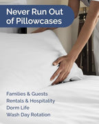 King Standard Pillow Cases - 6 Pack Pillowcases, 20" x 36" - French Grey - Image 5