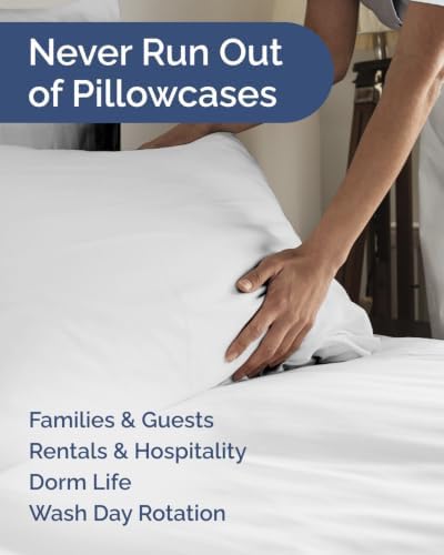 Queen Pillow Cases - 6 Pack Pillowcase Covers - 20" x 30" (French Grey) - Image 5