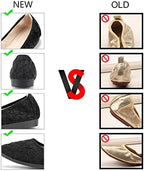 KUNWFNIX Women Ballet Flats Rhinestone Wedding Ballerina Shoes Foldable Sparkly Comfort Slip on Flat Shoes - Image 6