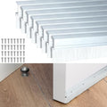Hushee 8 Pcs 36 Inches Brush Door Sweep for Exterior, Aluminum Commercial Door Sweep Bottom All-Season Alloy Brush for Exterior and Interior Sealing Gaps Keeps Cold Air, Dust Out (White) by Hushee
