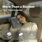 Travel Blanket, Soft 2-in-1 Airplane Blanket, Light Grey, Peachy Pink, Travel Essentials Car Blanket with Luggage Sleeve & Backpack Clip - Image 6