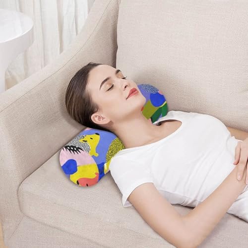 Jungle Porcupine Pebbles Multicolor bamboos Neck Roll Pillow Cover Travel Pillow Cylinder soporte para el Cuello - Image 5
