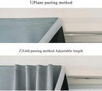 AJAZZ 100% Blackout Shades Window Cover Self Adhesive Curtains Sticky Curtain Portable Easy Open Black Out Curtains for Bedroom Living Room No Drilling (Silver Grey, 59" W x 84" L 1 Panel) - Image 4