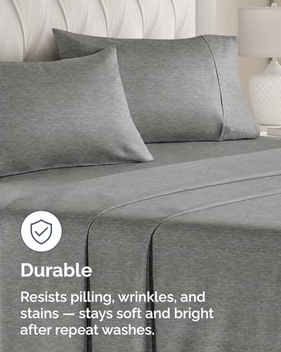 Standard Pillow Cases - 6 Pack Pillowcases, 20" x 26" - Heathered Grey - Image 4