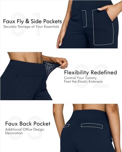 G4Free Yoga Pants for Women Wide Leg Pants with Pockets High Waisted - Image 4
