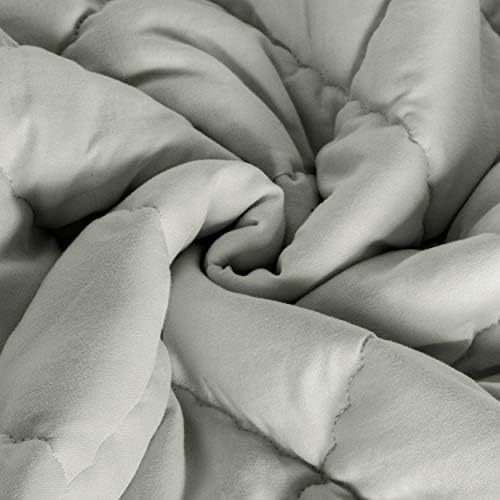 FLXXIE 43x60 Inch Down Alternative Toddler Comforter, Somke Grey - Image 3