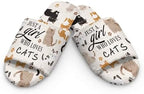 Jeiento Animal Cat Pattern Slippers for Women Lady Open Toe Slippers Soft Cushion Slip Resistant Spa Slipper for Hotel,Cozy Home Shoes - Image 3