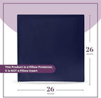 CIRCLESHOME European Pillow Protectors - 100% Cotton Breathable Pillowcases - 26 X 26 Square Pillowcases - Protects Pillows from Dirt, Dust and Debris (European- 4 Pack- 26x26) - Image 5