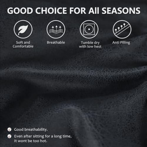 ANARACHON Leather Look RV Dinette Cushion Covers, Stretch Camper Cushion Slipcovers for Travel Trailer Couch RV Booth Seat(2 Backrest Cover & 2 Bench Cover,02 Deeper Blue) - Image 6