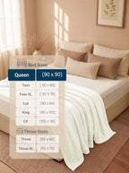Utopia Bedding Ultra Soft Fleece Bed Blanket Queen Size Ivory (90x90 Inch) - Image 3