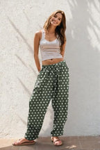 TARSE Womens Linen Barrel Pants Casual Summer Travel Lounge Trousers - Image 3