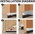 4 Pack 32 Inch Door Bottom Sweep, Aluminum with 1.1 Inch PP Brush - Image 6