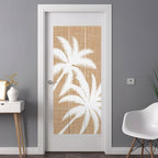 Window Privacy Film Frosted, Brown Tropical Tree Non-Adhesive Static Cling Window Tint, Summer Coastal Palm Trees Insulated Windows Frosted Films for Living Room, 35.4 x 78.7 Inches - Image 3