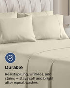 Standard Pillow Cases - 10 Pack Soft Pillowcase Covers - 20" x 26" (Wheat) - Image 4