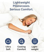 King Pillow Cases - 10 Pack Pillowcase Covers - 20" x 40" (Antique White) - Image 3