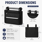 Side Storage Organizer Bag for Permobil Permobil_M3_Corpus 2016-2026, Multi Pocket Armrest Pouch with Zipper Compartment, Universal Carry Organizer for Personal Items - Image 5