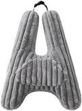 HIGOGOGO Car Pillow for Kids, Washable Travel Pillow, Upgraded Travel Pillows with Removable Soft Cover & High-Support Foam, Fix Neck and Body Sitting/Sleeping on The Trip, Dark Grey by HIGOGOGO