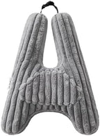 HIGOGOGO Car Pillow for Kids, Washable Travel Pillow, Upgraded Travel Pillows with Removable Soft Cover & High-Support Foam, Fix Neck and Body Sitting/Sleeping on The Trip, Dark Grey by HIGOGOGO