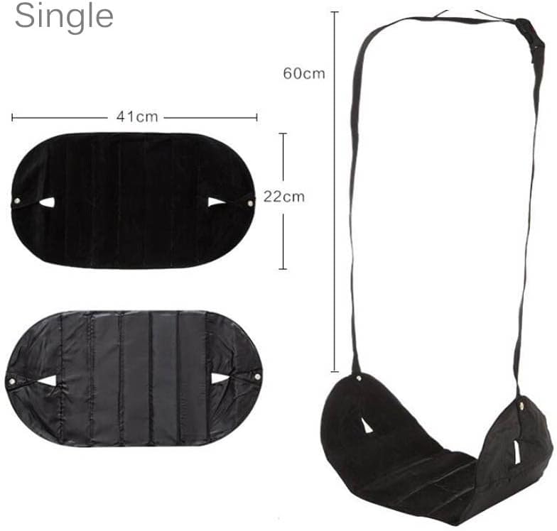 Outdoor Portable Footrest Polyester Flight Foot Rest Pillows Travel Airplane Leg Hammock Relieve Feet Swelling(Gray) - Image 4