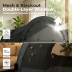 LEEDOR® Bed Tent Dream Tent Bed Canopy Shelter Cabin Sleeping Tent Indoor Bed Curtain Pop Up Privacy Warm Breathable with 4 Doors Twin/Full/Queen for Kids and Adult (Mattress Not Included) - Image 6
