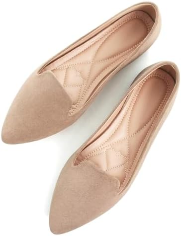 SAILING LU Women's Pointy Toe Ballets Flats PU Leather by SAILINGLUOfficial
