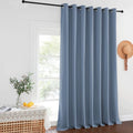 NICETOWN Blackout Curtains for Sliding Glass Door Room Divider Noise Reduce Curtain Panel Portable Window Screen Sliding Partition, W100 x L102 inches, 1 Panel, Stone Blue by NICETOWN