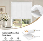 AOSKY No Drill Cordless Light Filtering Cellular Shade 22" W x 48" H White - Image 5