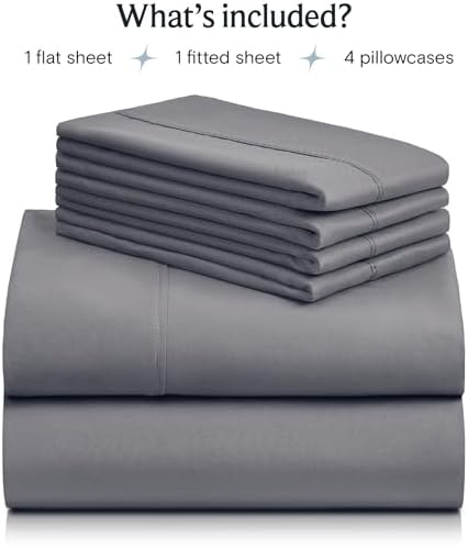 Cal King Size Sheets Set, Extra Deep Pocket Soft & Cooling Bed Sheet, 4PC - Image 2