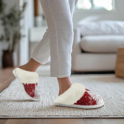 Cotton Slippers With Fluffy Edges House Slippers Non‑Slip Sole - Image 4