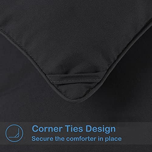 EASELAND Twin XL Down Alternative Comforter, Black, 68x92 Inches - Image 6
