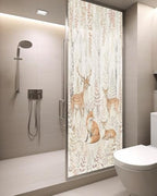 Window Privacy Film Frosted, Thanksgiving Static Cling Door Window Covering, Fall Deer Fox Animals Orange Leaves Vines UV Blocking Windows Film for Office, Hotel, Bedroom, 29.5 x 78.7 Inches - Image 3