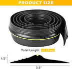 16.5Ft Universal Garage Door Bottom Threshold Seal Strip with 20oz Glue Gel, Weatherproof Rubber DIY Weather Stripping Replacement - Black - Image 2