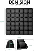 Inflatable 3D Travel Cushion for Airplane, Tailbone Pain Relief Seat Pad with Ergonomic Support, Anti-Slip Bottom, Built-in Pump & Carry Bag for Travel/Office/Car – 36 Air Cells, Green - Image 2