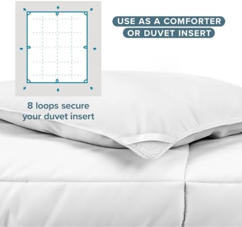 Bare Home Duvet Insert Comforter (California King, White) - Image 5