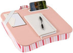 LAPGEAR Designer Lap Desk – Pink Stripes, Fits 15.6" Laptops by LapGear
