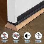 FoldTier 1 Pcs 42'' U Shaped Door Sweep for Bottom of Exterior Door, Black - Image 3