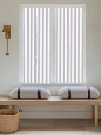 Window Privacy Film Frosted, Purple Stripes Reusable Static Cling Window Tints, Farmhouse Lines Modern Geometric Minimalist Heat Control Windows Films for Offices, Balcony, 29.5 x 118 Inches - Image 5