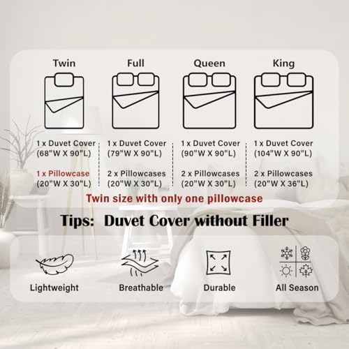 Camp RV Duvet Cover Brown Grey Stripes Vintage Barn Door Bedding Set Western Farmhouse Style Comforter Cover(No Filler) for Boys Girls Kids Room Decor Bedspread Twin Size with 1 Pillowcase - Image 6