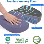 CushZone Memory Foam Seat Cushion for Office Car & Wheelchair, Gray - Image 2